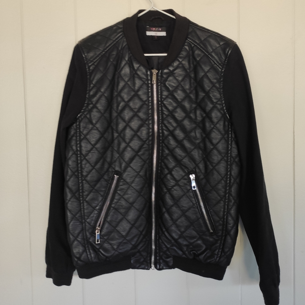 Foster Bomber Black Jacket Embroidered